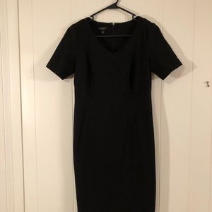 Talbots Petites 2P Black Classic Simple Short Sleeve Dress